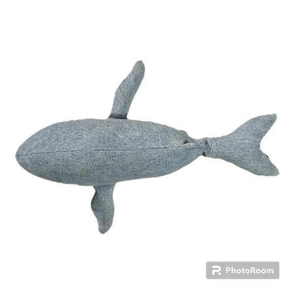 Stuffed Animal • Whale | Handmade | Blues, Greens & Yellows - Picture 2 of 5